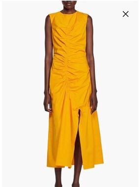 Sandro Bright Orange Midi Dress